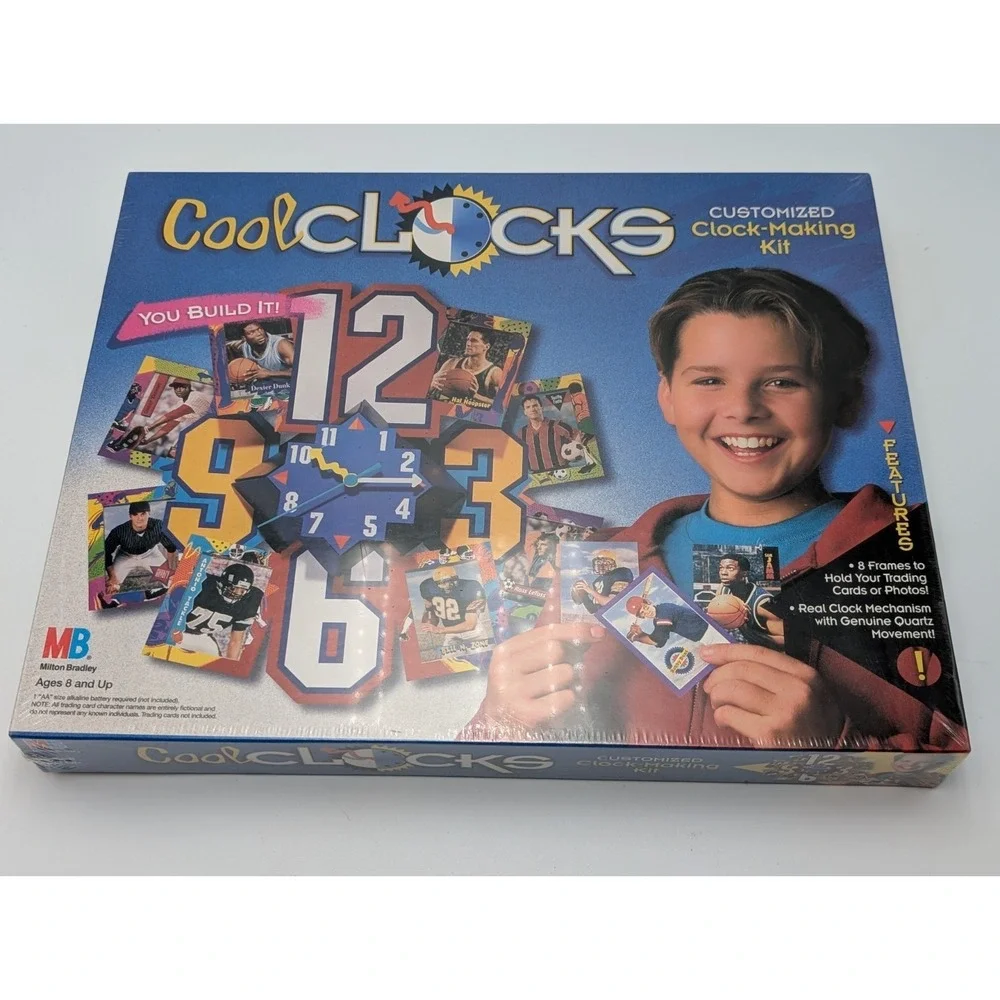Vtg Cool Clocks Customized Clock Making Kit Milton Bradley 1995 Sealed